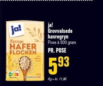 Otto Duborg Ja! grovvalsede havregryn tilbud