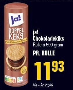 Otto Duborg Ja! chokoladekiks 500 g tilbud