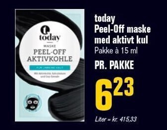 Otto Duborg Today peel-off maske med aktivt kul tilbud