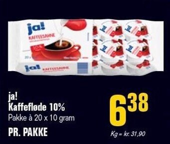 Otto Duborg Ja! kaffefløde 10% tilbud