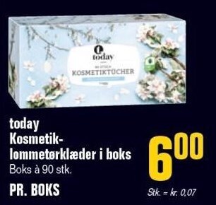 Otto Duborg Today kosmetiklommetørklæder i boks 90 stk tilbud
