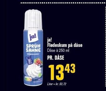Otto Duborg Ja! flødeskum på dåse tilbud