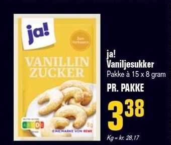 Otto Duborg Ja! vaniljesukker tilbud