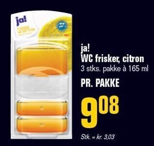 Otto Duborg Ja! wc frisker, citron tilbud