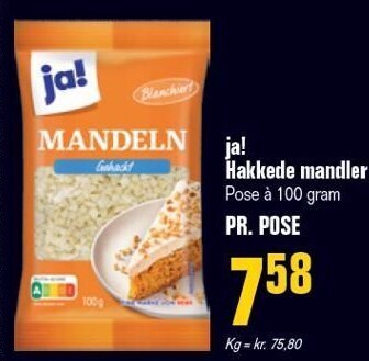 Otto Duborg Ja! hakkede mandler tilbud