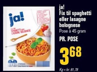 Otto Duborg Ja! fix til spaghetti eller lasagne bolognese tilbud
