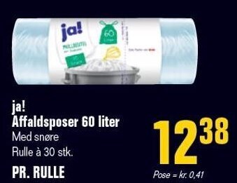 Otto Duborg Ja! affaldsposer 60 liter tilbud