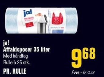 Otto Duborg Ja! affaldsposer 35 liter tilbud