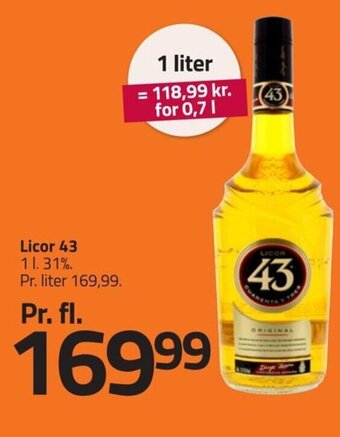 Fleggaard Licor 43 1L tilbud
