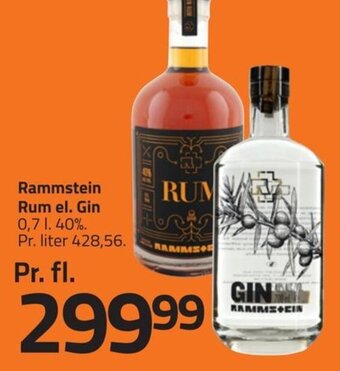 Fleggaard Rammstein Rum el. Gin tilbud