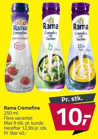 Fleggaard Rama Cremefine 250 ml. tilbud