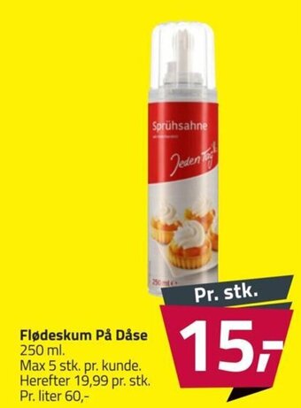 Fleggaard Flødeskum På Dåse 250 ml. tilbud