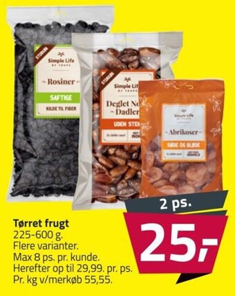 Tørret frugt