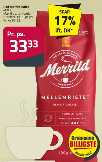 Fleggaard Rød Merrild Kaffe tilbud