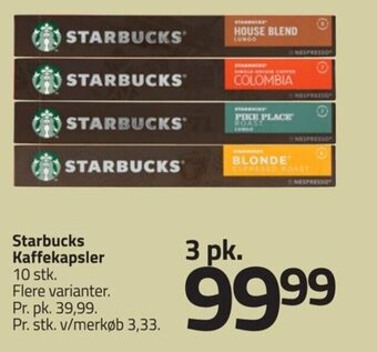Fleggaard Starbucks Kaffekapsler tilbud