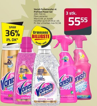 Fleggaard Vanish Forbehandler el. PreTreat Power Gel 200-750 ml. tilbud