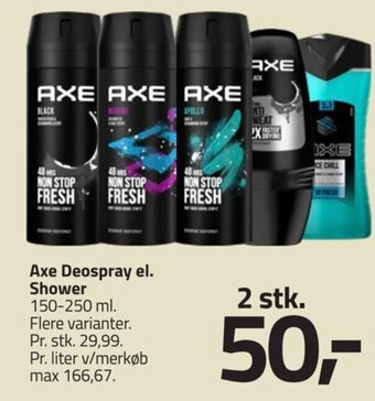 Fleggaard Axe Deospray el. Shower tilbud