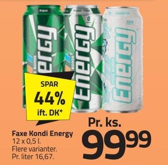 Fleggaard Faxe Kondi Energy tilbud