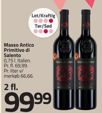 Fleggaard Masso Antico Primitivo di Salento 0,75L tilbud