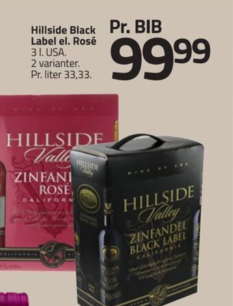 Fleggaard Hillside Black Label el. Rosé 3L. USA. tilbud