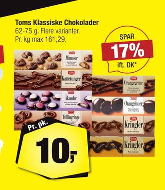 Calle Toms klassiske chokolader tilbud