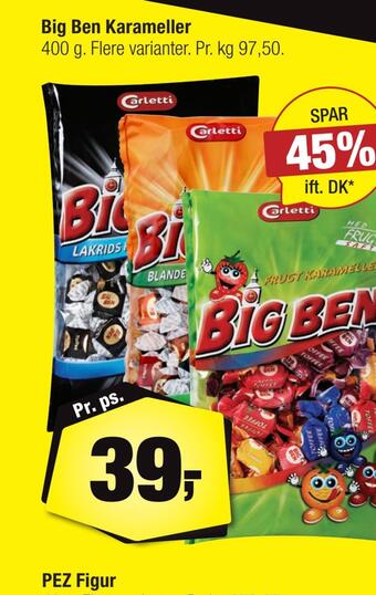 Calle Big ben karameller tilbud