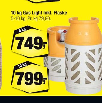 Calle 10 kg gas light inkl. flaske tilbud