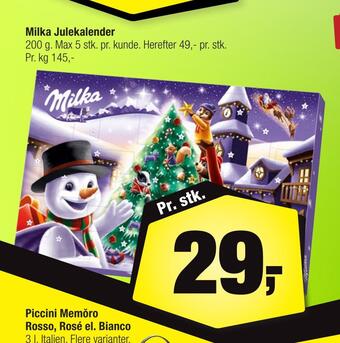Calle Milka julekalender tilbud