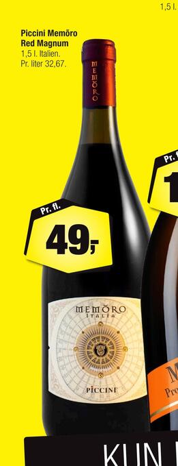 Calle Piccini memõro red magnum tilbud
