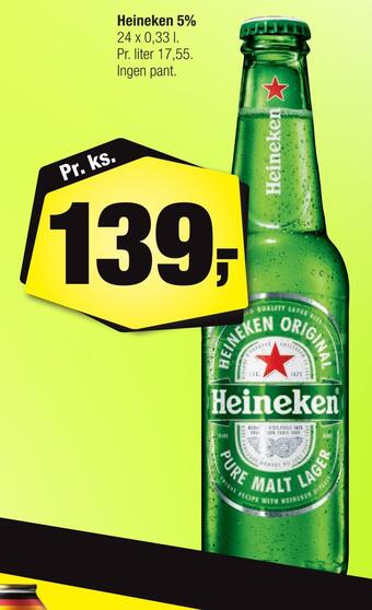 Calle Heineken 5% tilbud