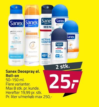 Fleggaard Sanex deospray el. roll-on tilbud