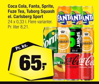 Calle Coca cola, fanta, sprite, fuze tea, tuborg squash el. carlsberg sport tilbud