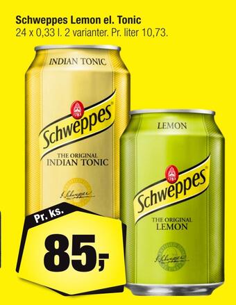 Calle Schweppes lemon el. tonic tilbud