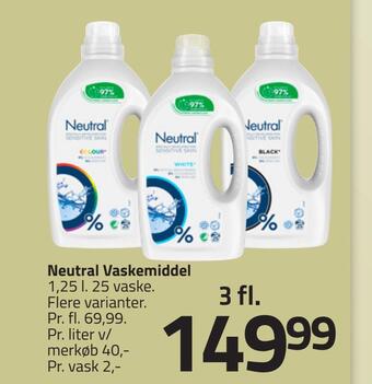 Fleggaard Neutral vaskemiddel tilbud