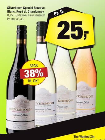 Silverboom special reserve, blanc, rosé el. chardonnay