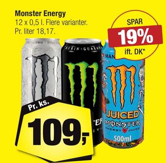 Calle Monster energy tilbud
