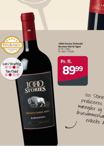 Fleggaard 1000 stories zinfandel bourbon barrel aged tilbud