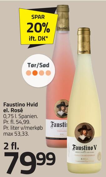 Fleggaard Faustino hvid el. rosé tilbud