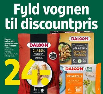 Coop 365 Daloon forårsruller, springrolls eller mini samosas tilbud