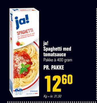 Otto Duborg Ja! spaghetti med tomatsauce tilbud
