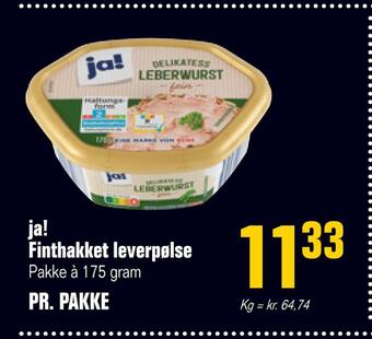 Otto Duborg Ja! finthakket leverpølse tilbud