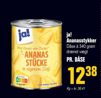 Otto Duborg Ja! ananasstykker tilbud
