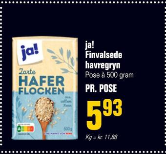 Otto Duborg Ja! finvalsede havregryn tilbud