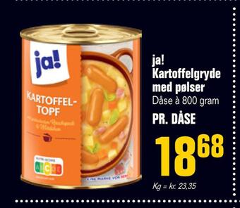 Otto Duborg Ja! kartoffelgryde med pølser tilbud