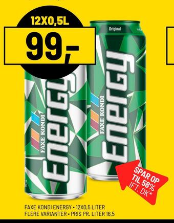 Priss Faxe kondi energy tilbud