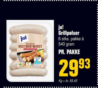 Otto Duborg Ja! grillpølser tilbud