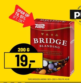 Toms bridgeblanding i box