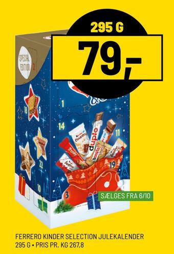 Priss Ferrero kinder selection julekalender tilbud
