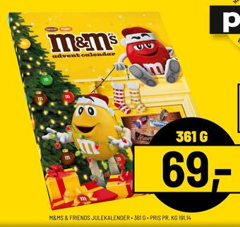 Priss M&ms & friends julekalender tilbud