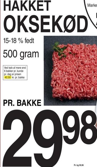 ABC Lavpris HAKKET OKSEKØD tilbud